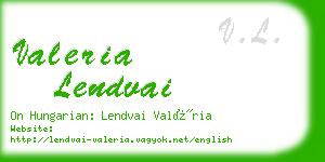 valeria lendvai business card